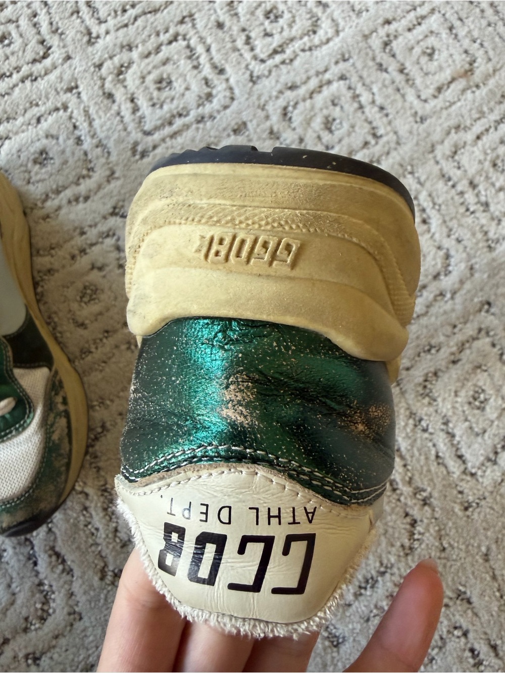 Golden Goose Wmns Running Sole 'Metallic Green'  Sz 38 - Picture 8 of 10